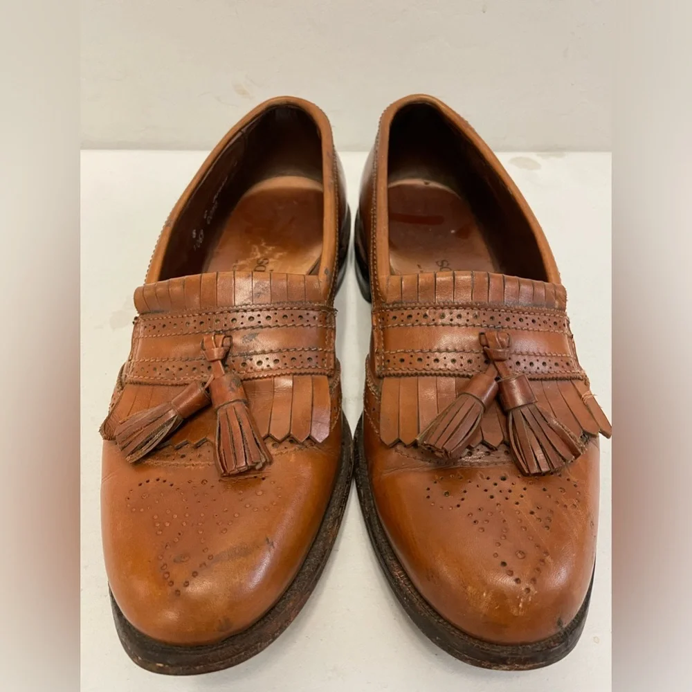 ALLEN EDMONDS Made In USA‎ Bridgeton Tassel Kiltie Loafer in Brown Size 8 C